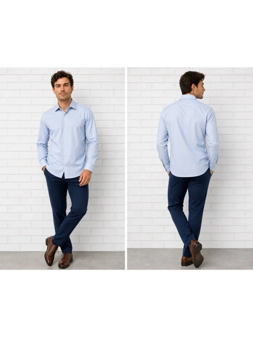 Banana Republic Camden Shirt Men S Blue Non Iron Stretch Button Up Standard Fit